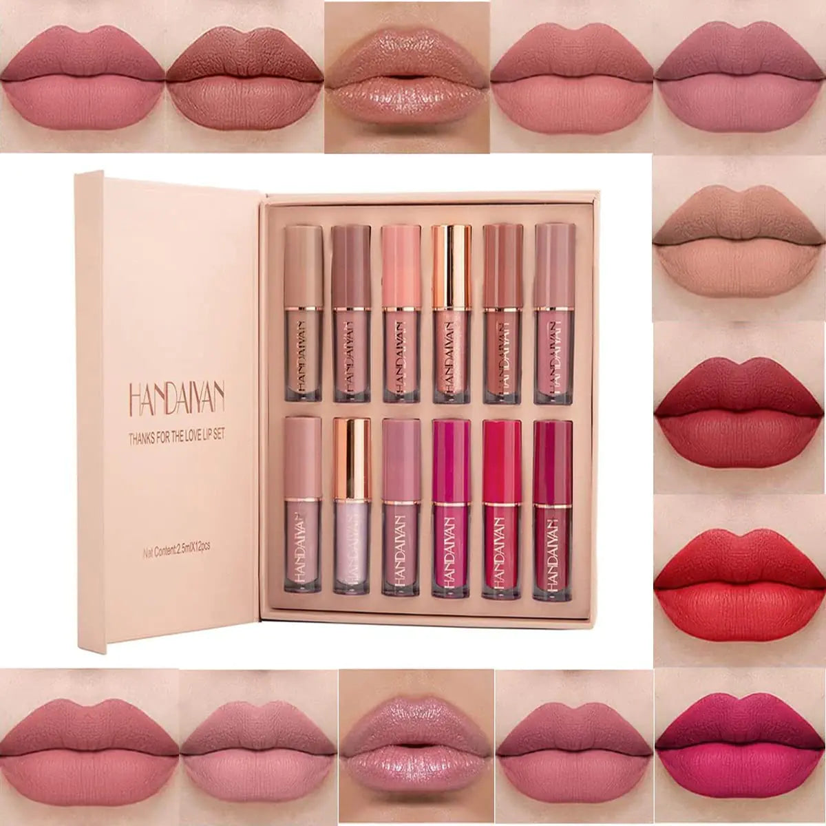 12 Colors Matte Nude Lipstick Set